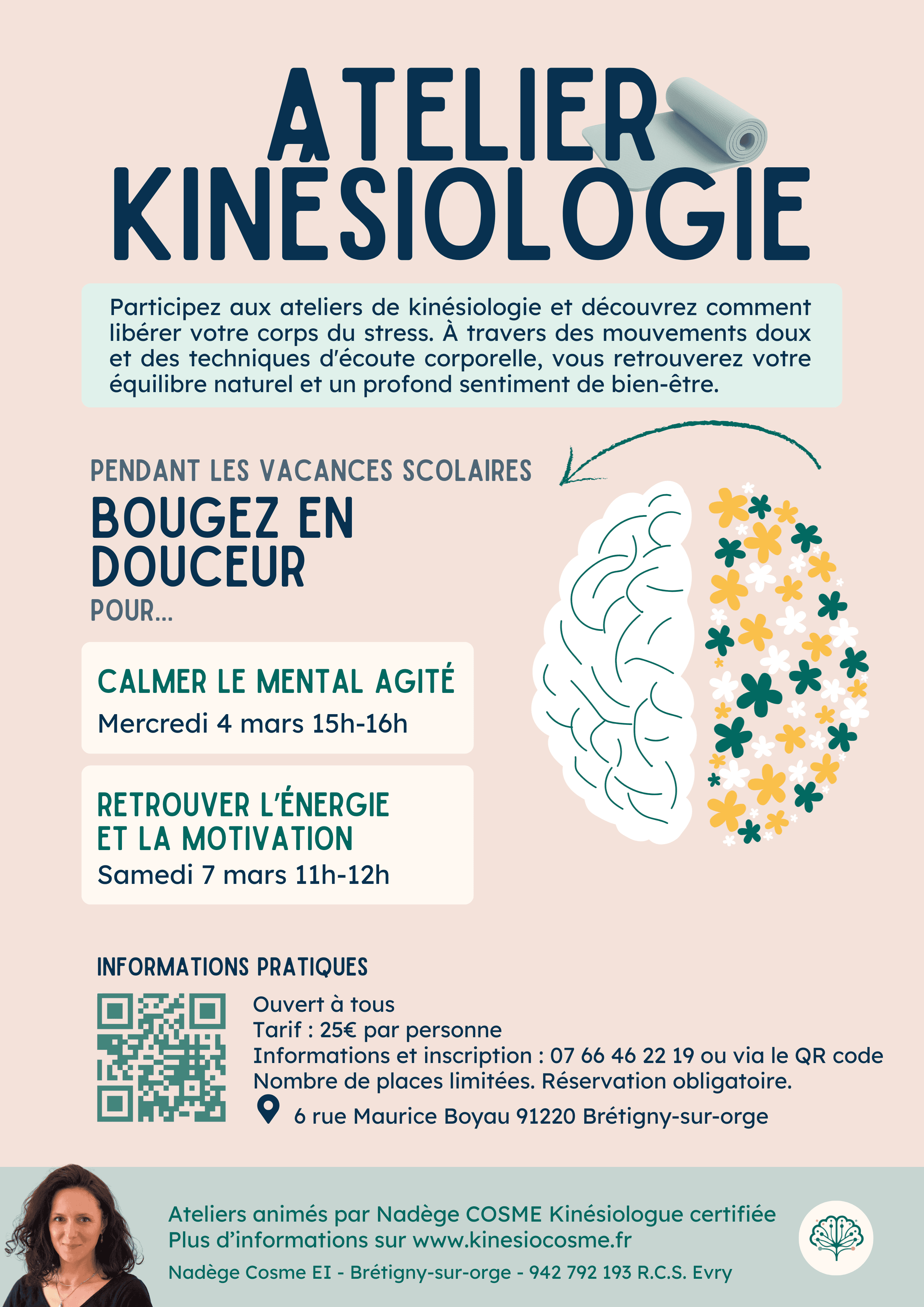 Atelier kinesiologie Essonne mars 2026