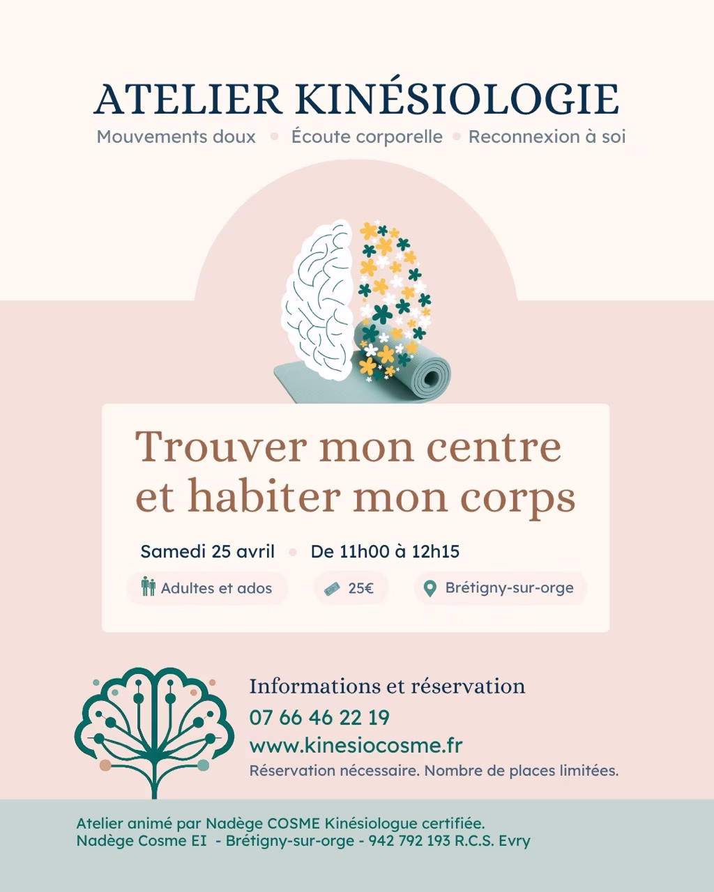 Atelier collectif de kinésiologie à Brétigny-sur-Orge